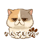 エキゾチックにかわいい猫スタンプ文字入り（個別スタンプ：1）