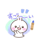 しろうさぎ【クレヨン】（個別スタンプ：11）