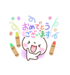 しろうさぎ【クレヨン】（個別スタンプ：12）