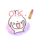 しろうさぎ【クレヨン】（個別スタンプ：17）