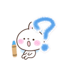 しろうさぎ【クレヨン】（個別スタンプ：36）