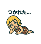 かわいいレトロ夏ガール：おしゃれスタンプ（個別スタンプ：18）
