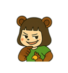 やさしいたぬきの表情スタンプ（個別スタンプ：7）