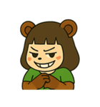 やさしいたぬきの表情スタンプ（個別スタンプ：15）