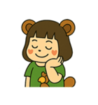 やさしいたぬきの表情スタンプ（個別スタンプ：21）