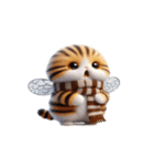 ハチねこ頑張り中,（個別スタンプ：8）