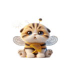 ハチねこ頑張り中,（個別スタンプ：9）