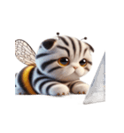 ハチねこ頑張り中,（個別スタンプ：11）