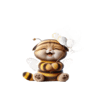 ハチねこ頑張り中,（個別スタンプ：12）