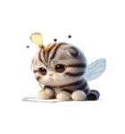 ハチねこ頑張り中,（個別スタンプ：20）