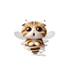 ハチねこ頑張り中,（個別スタンプ：21）