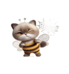 ハチねこ頑張り中,（個別スタンプ：27）