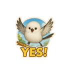 リアルでかわいいシマエナガLINEスタンプ（個別スタンプ：6）