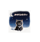 かわいい猫であいさつ（個別スタンプ：3）