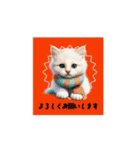 かわいい猫であいさつ（個別スタンプ：10）