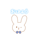青ネクタイのうさぎくん（個別スタンプ：1）