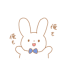 青ネクタイのうさぎくん（個別スタンプ：4）