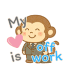 モンキーベイビーズの生活 (えいご) Ver4（個別スタンプ：9）