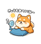 しばいぬの「すやきち」夏Ver,（個別スタンプ：1）