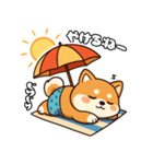 しばいぬの「すやきち」夏Ver,（個別スタンプ：2）
