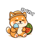 しばいぬの「すやきち」夏Ver,（個別スタンプ：4）