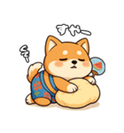しばいぬの「すやきち」夏Ver,（個別スタンプ：8）