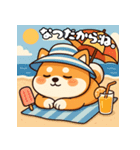 しばいぬの「すやきち」夏Ver,（個別スタンプ：11）