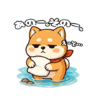 しばいぬの「すやきち」夏Ver,（個別スタンプ：13）