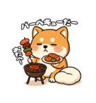 しばいぬの「すやきち」夏Ver,（個別スタンプ：14）