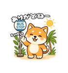 しばいぬの「すやきち」夏Ver,（個別スタンプ：15）
