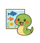 へびと過ごす夏のシーン（個別スタンプ：8）