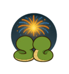へびと過ごす夏のシーン（個別スタンプ：16）