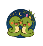 へびと過ごす夏のシーン（個別スタンプ：24）