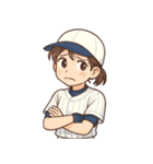 野球 女子 部活 スポーツ かわいい（個別スタンプ：2）