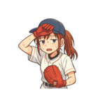 野球 女子 部活 スポーツ かわいい（個別スタンプ：6）