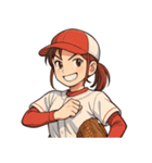 野球 女子 部活 スポーツ かわいい（個別スタンプ：12）