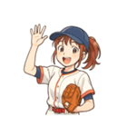 野球 女子 部活 スポーツ かわいい（個別スタンプ：15）