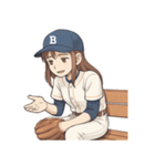 野球 女子 部活 スポーツ かわいい（個別スタンプ：20）