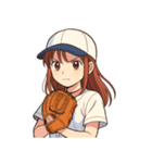 野球 女子 部活 スポーツ かわいい（個別スタンプ：23）
