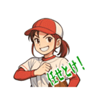 野球 女子 部活 スポーツ かわいい  (小)（個別スタンプ：12）