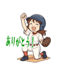 野球 女子 部活 スポーツ かわいい  (小)（個別スタンプ：21）