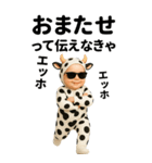 エッホエッホ 赤ちゃん 伝えなきゃ【牛柄】（個別スタンプ：25）