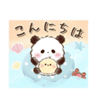 もこぷわパンダ♡サマー（個別スタンプ：15）