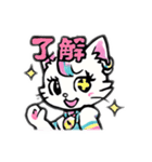 原宿系のポップでオシャレなネコチャン♡（個別スタンプ：4）