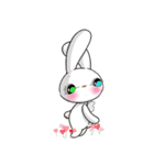うさぎのボタン（わたしはエマの中から）（個別スタンプ：21）