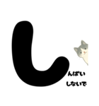 【ていねい】白黒ねこのことばスタンプ（個別スタンプ：13）