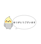 小鳥たちのふきだしスタンプ（あいさつ）（個別スタンプ：6）