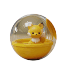 動物をモチーフにしたカプセルトイイラスト（個別スタンプ：7）