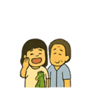 ばあばとわたしのあったかスタンプ（個別スタンプ：1）