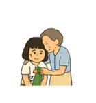 ばあばとわたしのあったかスタンプ（個別スタンプ：8）